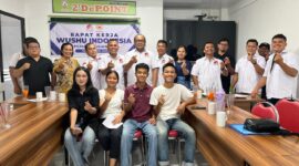 Pengurus Wushu Pematangsiantar bersama para Pelatih Sasana, Wasit dan Atlet.