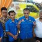 Konferensi Pers, Arif turut didampingi Ketua DPC IPK, Rony Jou Raja Simbolon dan Ketua DPC GAMKI, Jon Roi Tua Purba di Restoran Panorama Kota Pematangsiantar, Sabtu (9/5/2026).