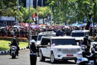 Presiden Republik Indonesia Prabowo Subianto tiba di Cebu, Filipina, Kamis (7/5/2026), untuk menghadiri Konferensi Tingkat Tinggi (KTT) ke-48 ASEAN dengan Naik Mobil Maung. (Foto/Setkab RI)