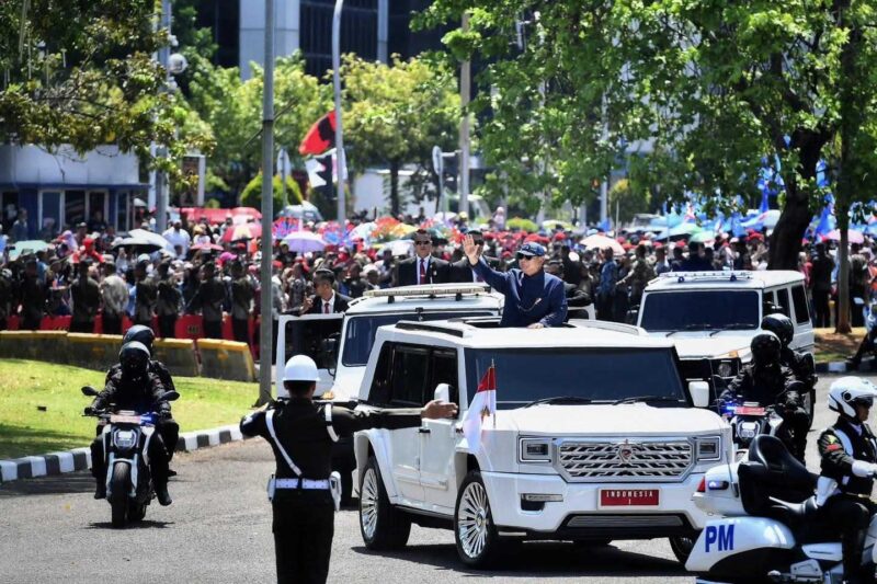 Presiden Republik Indonesia Prabowo Subianto tiba di Cebu, Filipina, Kamis (7/5/2026), untuk menghadiri Konferensi Tingkat Tinggi (KTT) ke-48 ASEAN dengan Naik Mobil Maung. (Foto/Setkab RI)