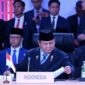Presiden Republik Indonesia Prabowo Subianto mendorong dalam sesi pleno KTT ke-48 ASEAN di Cebu, Filipina, Jumat (8/5/2026).