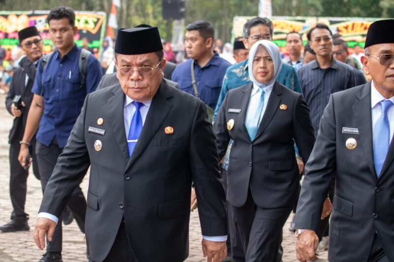 Wali Kota Pematangsiantar Wesly Silalahi saat mengikuti Upacara Peringatan Hari Kesaktian Pancasila Tingkat Provinsi Sumatera Utara di Bandar Betsy, Kamis (1/10/2026).